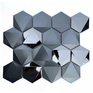 Черни метални плочки 304/316 Мозайка от неръждаема стомана за декорация на стени